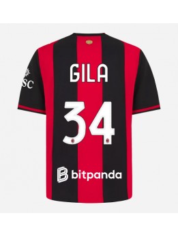 AC Milan Mario Gila #34 Replika Hemmakläder 2026-27 Kortärmad AC Milan Mario Gila #34 Replika Hemmakläder 2026-27 Kortärmad